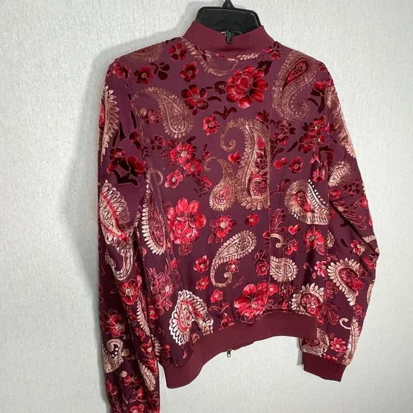 KAS of New York  Velvet burnout bomber jacket - Picture 12 of 13